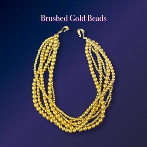 🌟Elegant Brushed Gold Beaded Necklace🌟
